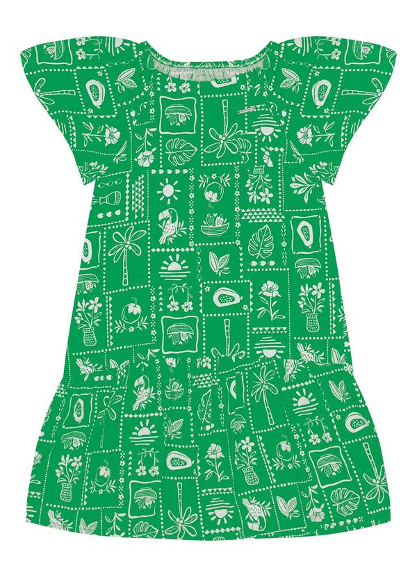 Vista 2 Vestido Viscose Verde Pulla Bulla Pulla Bulla