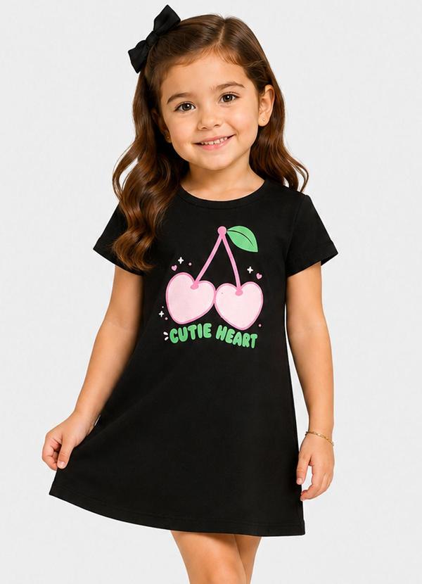 Vestifo Infantil Molecotton com Estampa Preto