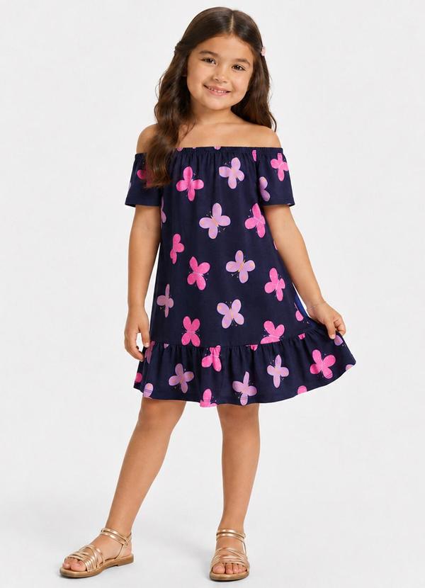 Vestido Ciganinha Infantil Oncinha Azul