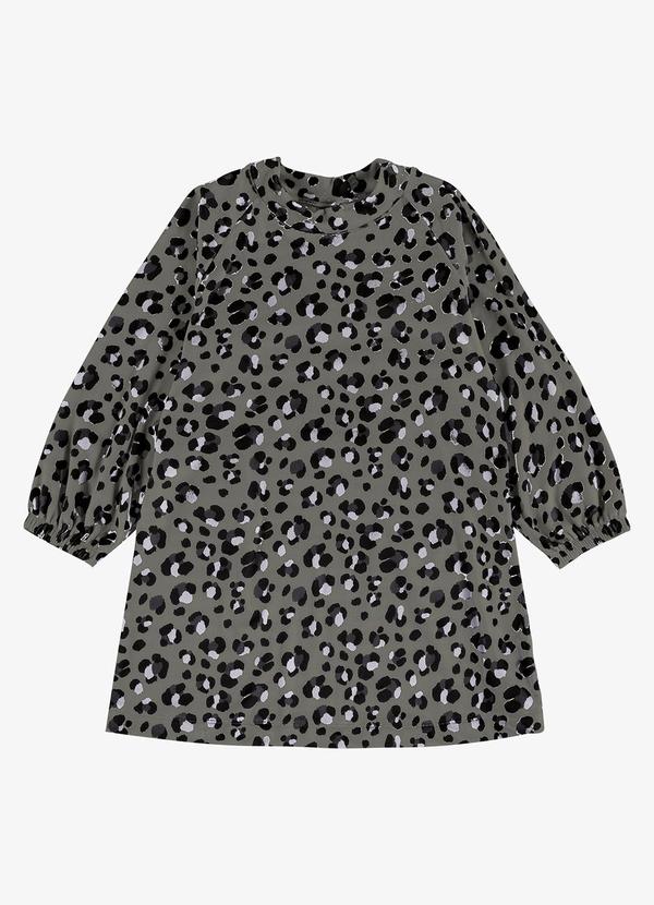 Vestido em Fleece Comfort Cinza