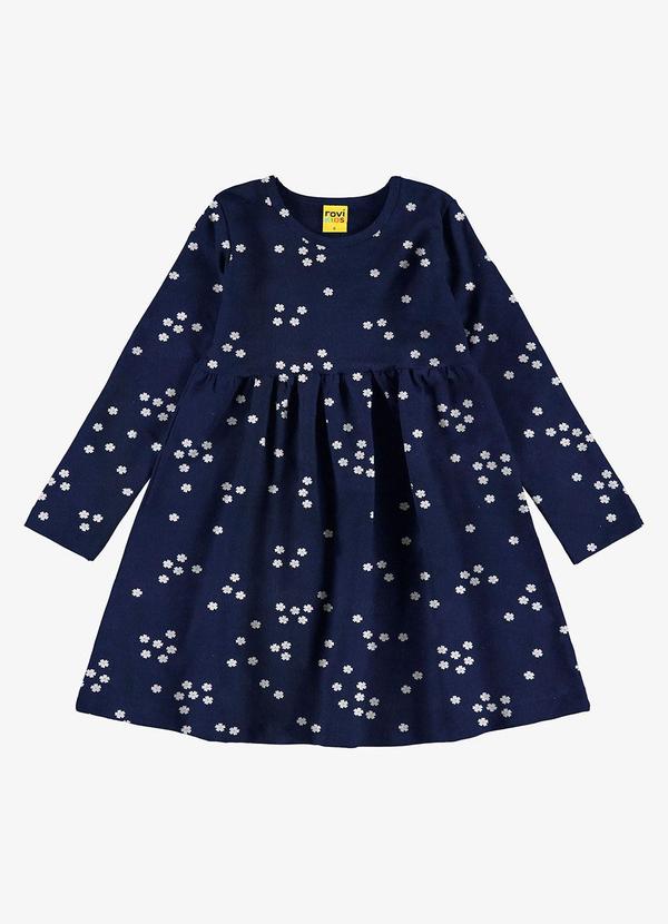 Vestido em Molecotton Peluciado Azul