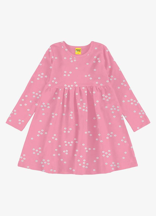 Vestido em Molecotton Peluciado Rosa