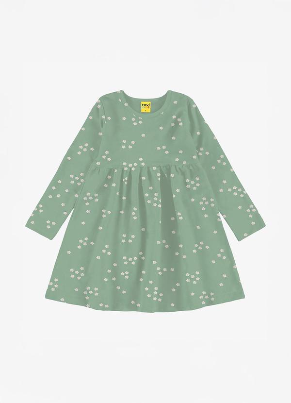 Vestido em Molecotton Peluciado Verde