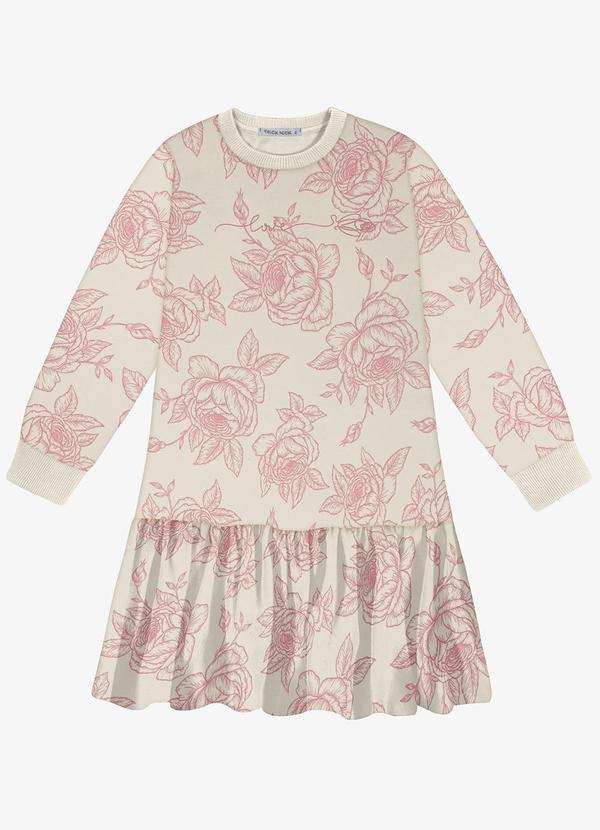 Vestido Manga Longa Feminino Bege