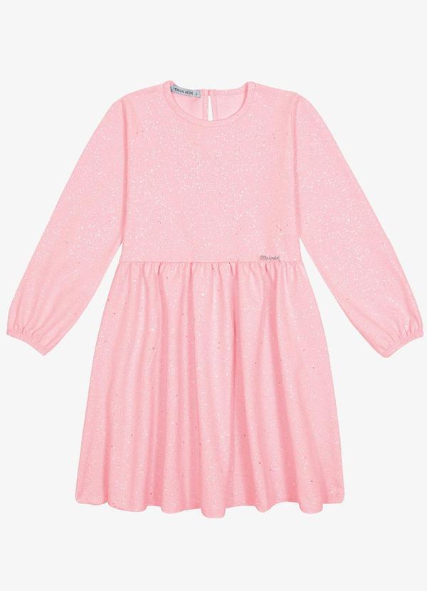 Vestido Manga Longa Feminino Rosa