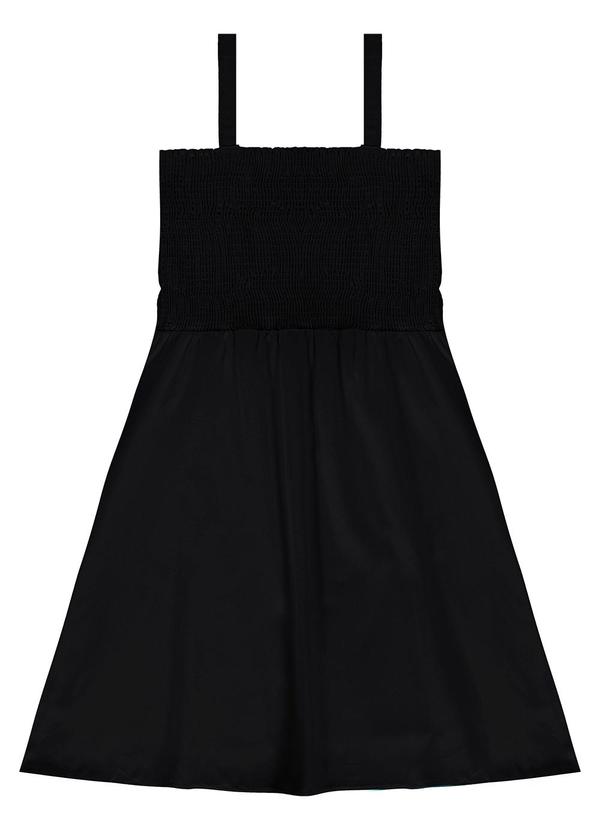Vestido Amplo em Crepe Teen Preto