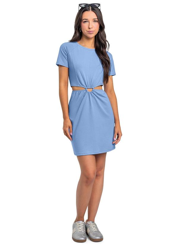 Vista 2 Vestido com Fivela Juvenil Azul Gloss Gloss