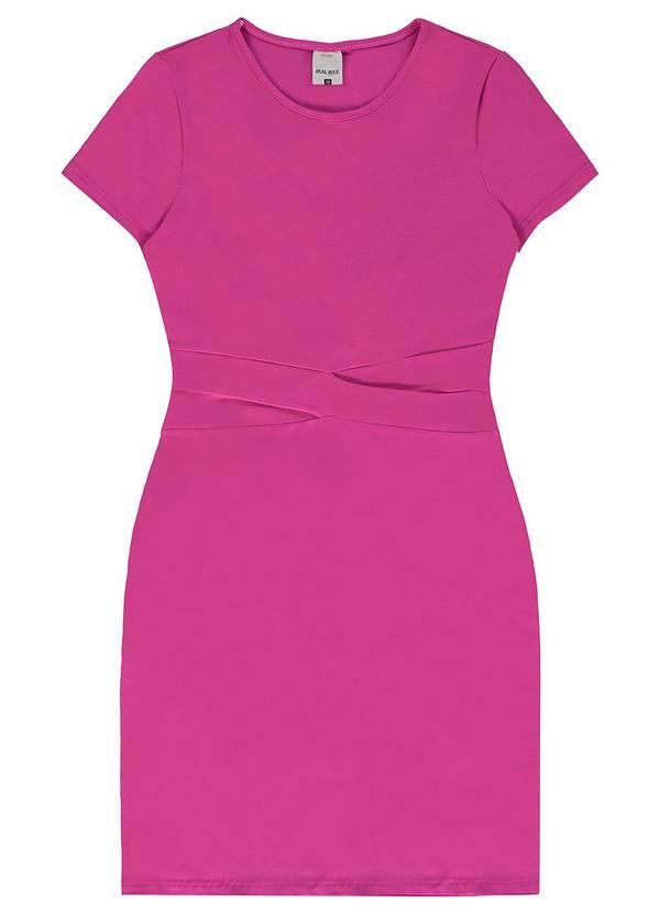 Vista 2 Vestido Justo com Transpasse Teen Rosa Escuro Malwee Kids Malwee Kids