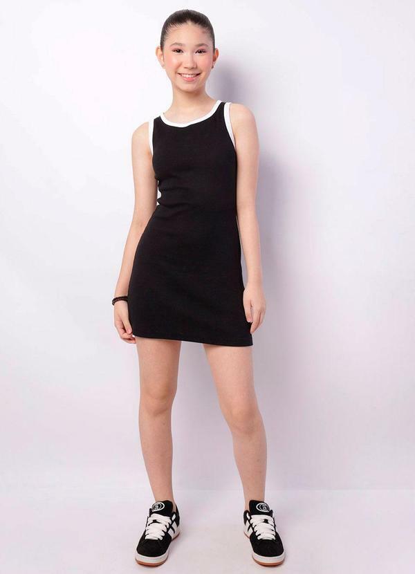 Vestido Juvenil Curto Preto