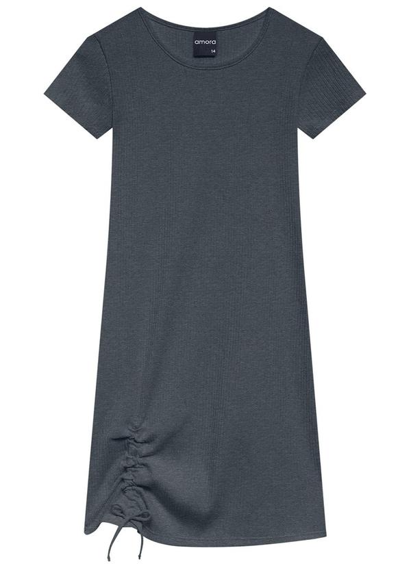 Vista 2 Vestido Teen Cinza Amora Amora