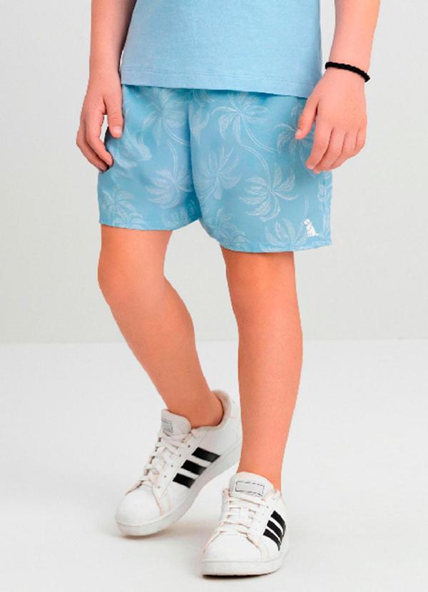 Bermuda Boxer Infantil em Microfibra Quimby Azul