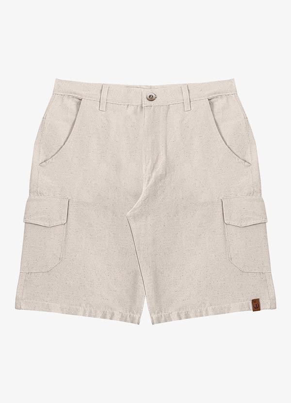Vista 2 Bermuda Cargo Masculina com Bolsos Shift Bege Rovitex Rovitex