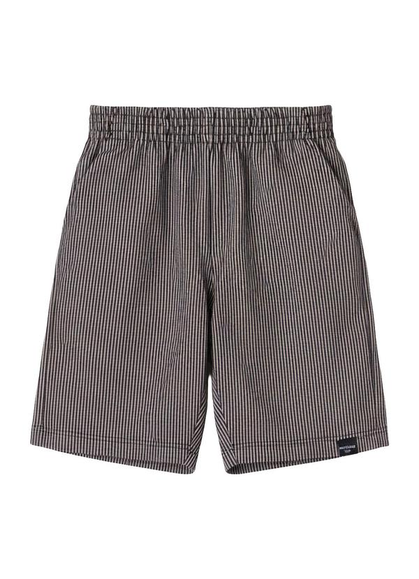Bermuda Comfort Canelada Listrada Cinza