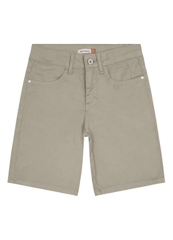 Vista 2 Bermuda Comfort em Sarja Menino Marrom Carinhoso Carinhoso