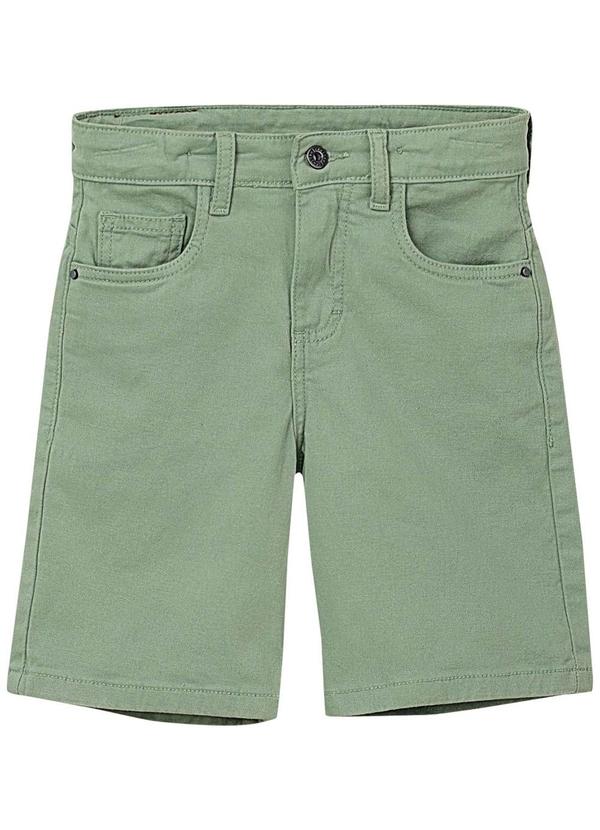 Vista 2 Bermuda Comfort em Sarja Verde Musgo Carinhoso Carinhoso