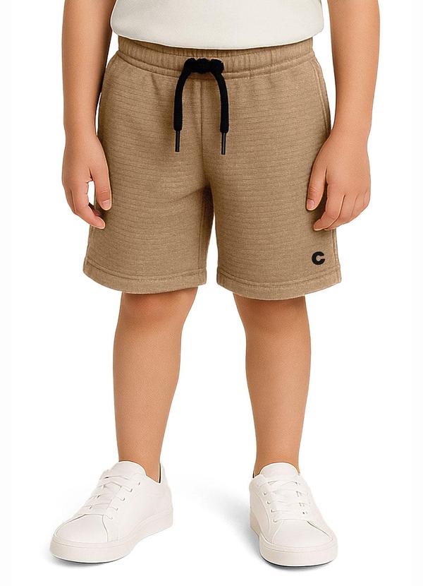 Bermuda Comfort Texturizada Cáqui