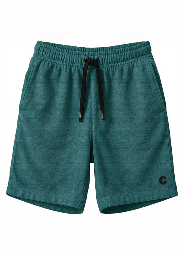 Bermuda Comfort Texturizada Verde Esmeralda