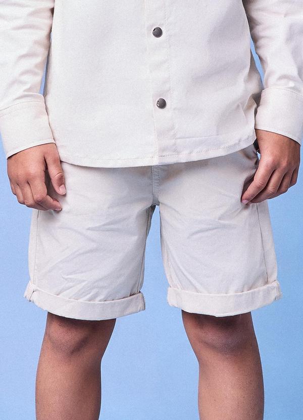 Bermuda de Sarja Creme Branco