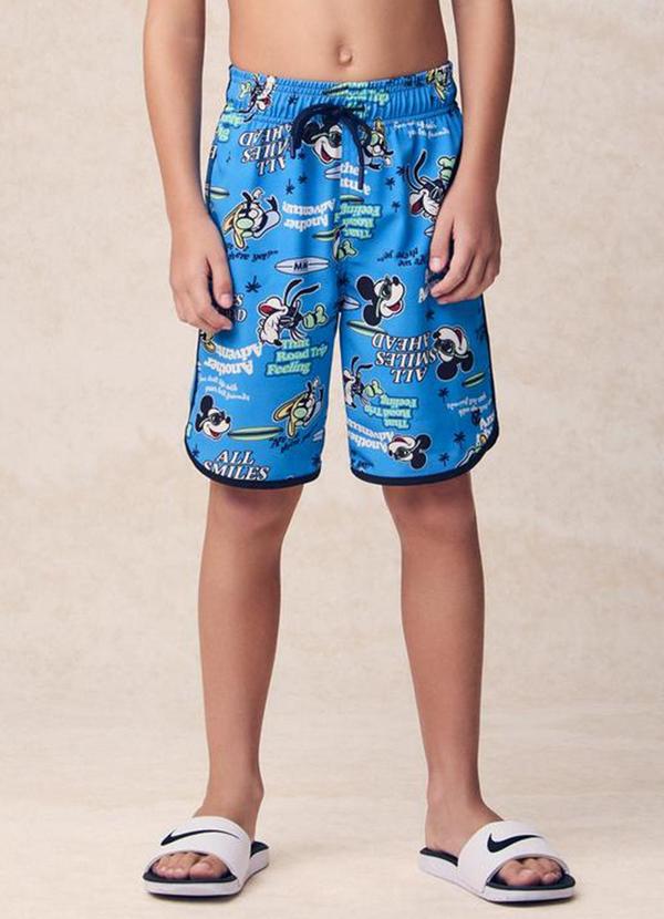 Bermuda Estampada de Mickey e Amigos Azul
