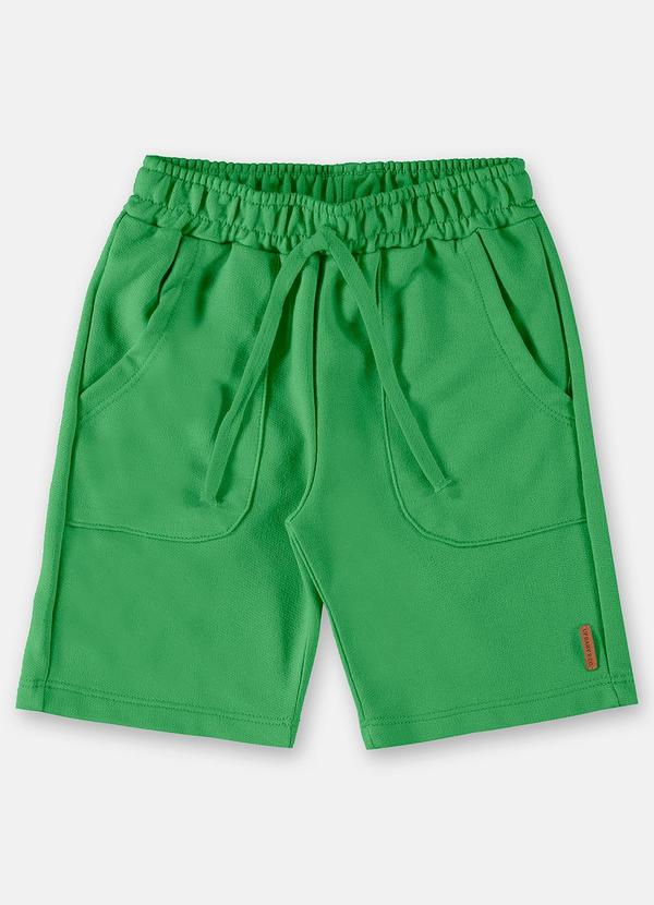 Vista 2 Bermuda Infantil Básica em Moletom Verde Up Baby Up Baby