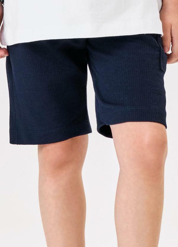 Bermuda Infantil com Bolso Lateral Azul