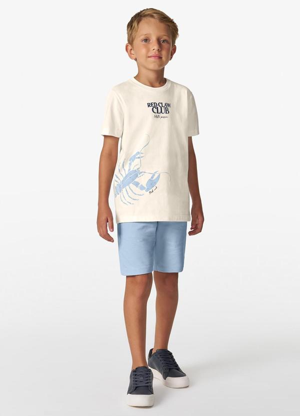 Bermuda Infantil com Bolsos e Cadarço Azul