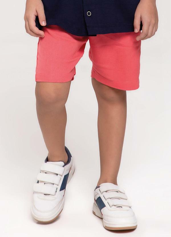 Bermuda Infantil em Linho Rosa