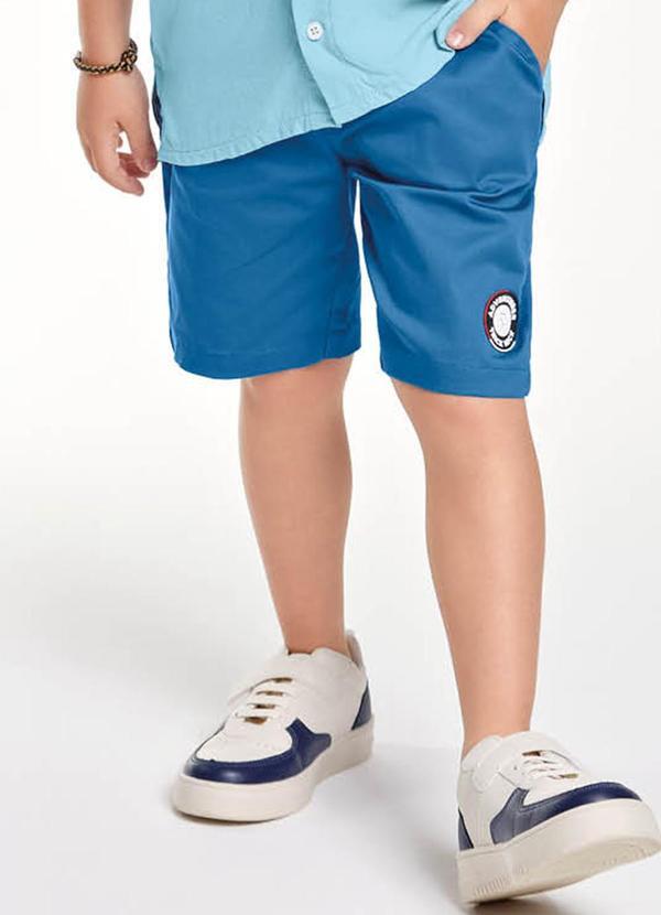 Bermuda Infantil em Sarja Azul