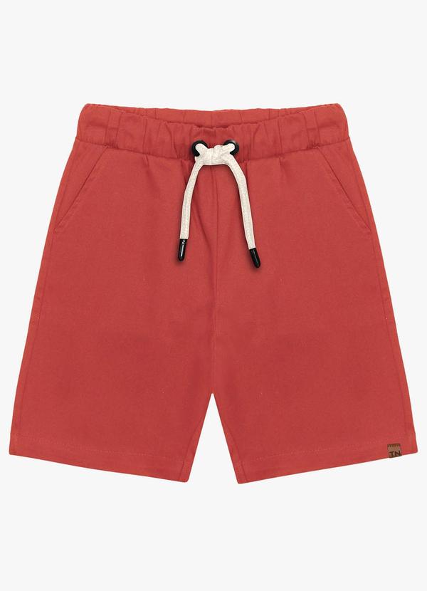 Vista 2 Bermuda Infantil em Sarja Marrom Trick Nick Trick Nick