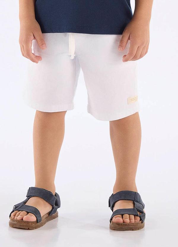Bermuda Infantil em Sarja Branco
