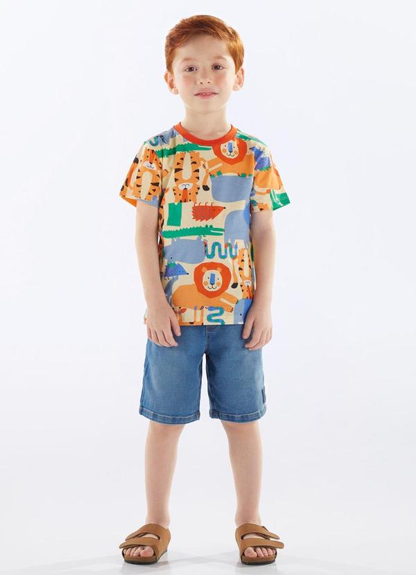 Vista 2 Bermuda Infantil Jeans e Moletom Azul Up Baby Up Baby