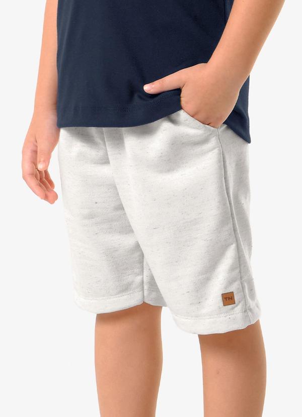 Bermuda Infantil Masculina Moletinho Bege
