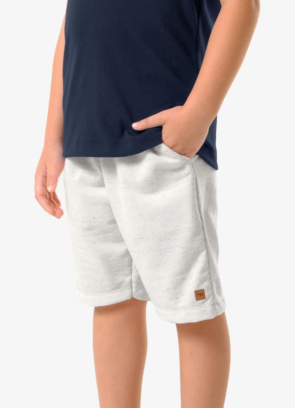 Bermuda Infantil Masculina Moletinho Bege