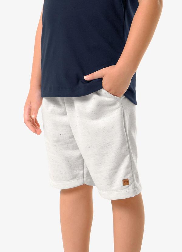 Bermuda Infantil Masculina Moletinho Bege