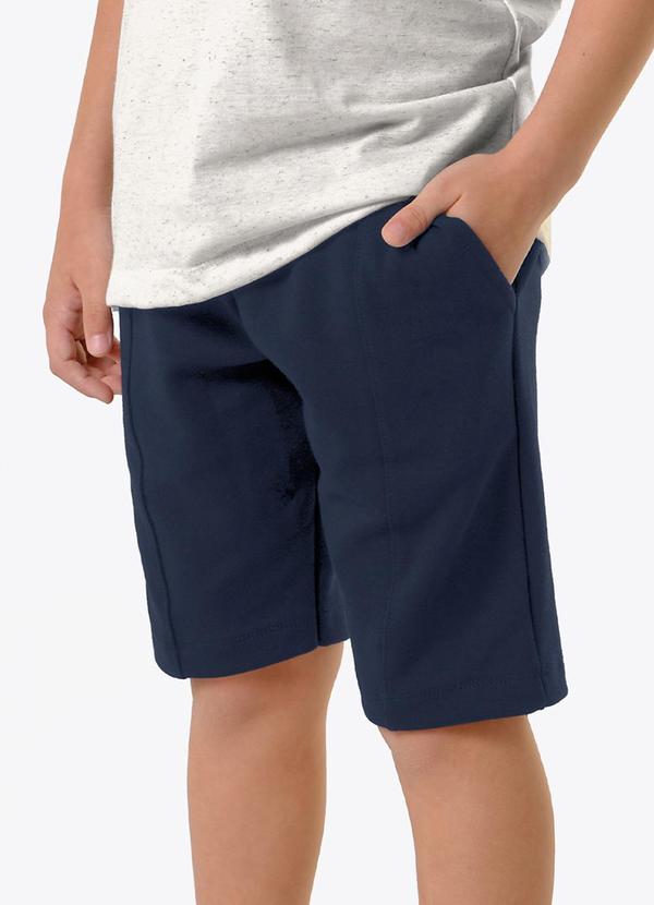 Bermuda Infantil Masculina Piquet Azul