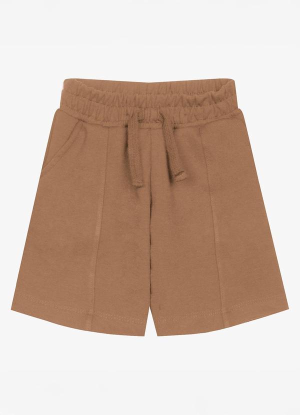 Bermuda Infantil Masculina Piquet Marrom