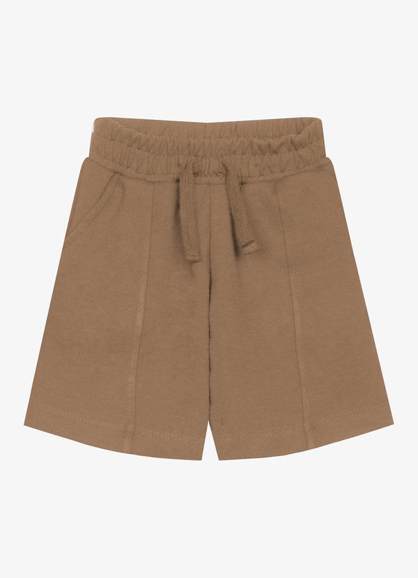Bermuda Infantil Masculina Piquet Marrom