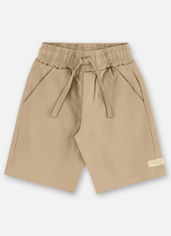 Bermuda Infantil Masculina Sarja Bege