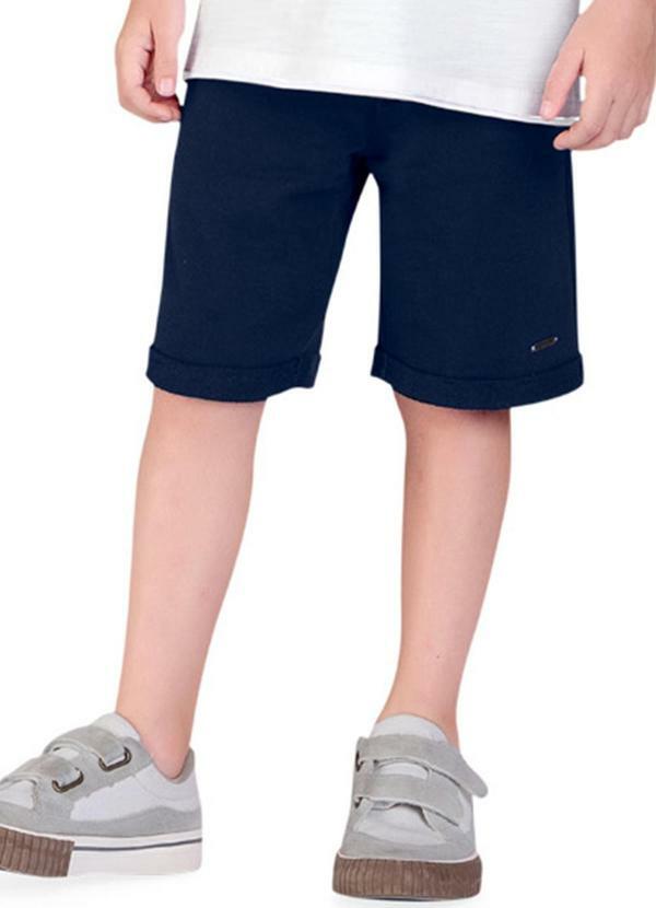 Vista 2 Bermuda Infantil Menino Básica Azul Marinho Milon Milon