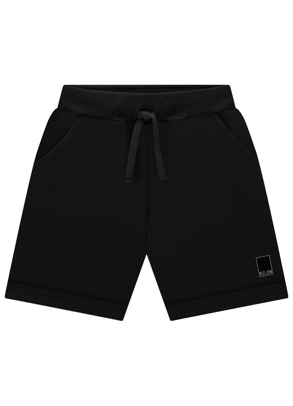Vista 2 Bermuda Infantil Menino Básica Preto Milon Milon