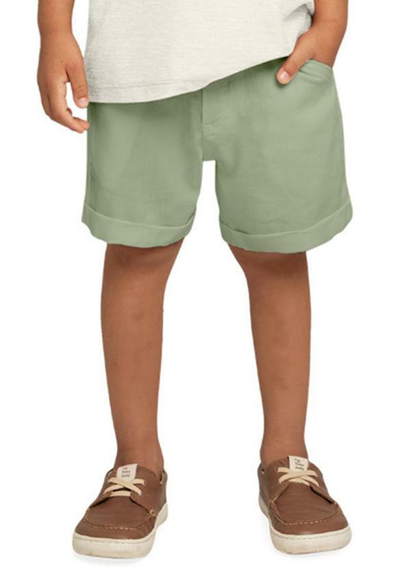 Vista 2 Bermuda Infantil Menino Básica Verde Milon Milon