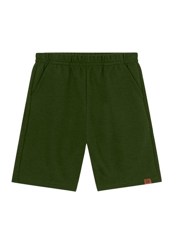 Vista 2 Bermuda Infantil Menino Canelada Verde Brandili Brandili