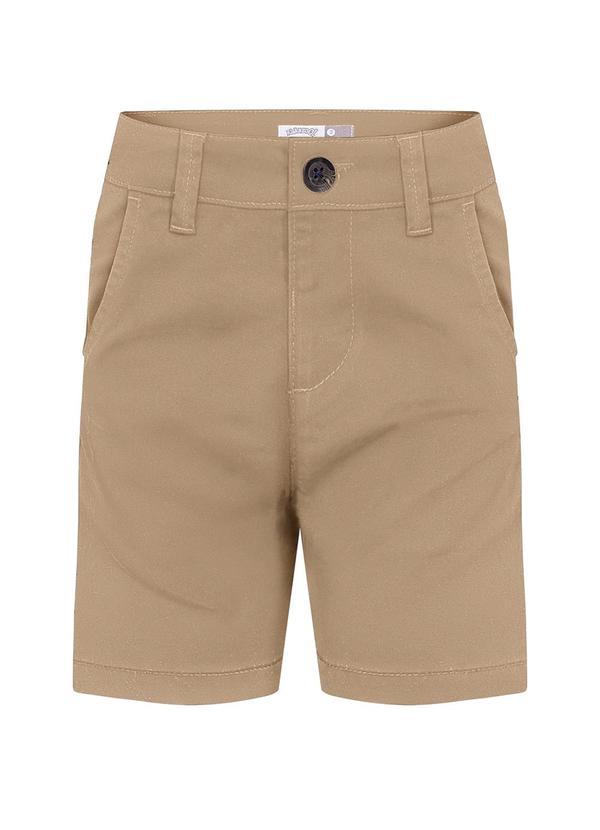Vista 2 Bermuda Infantil Menino com Bolsos Bege