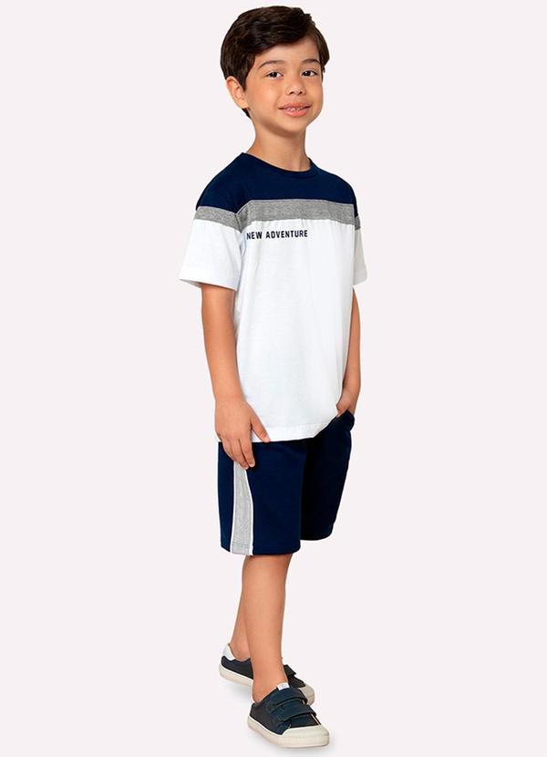 Bermuda Infantil Menino em Algodão Milon Azul