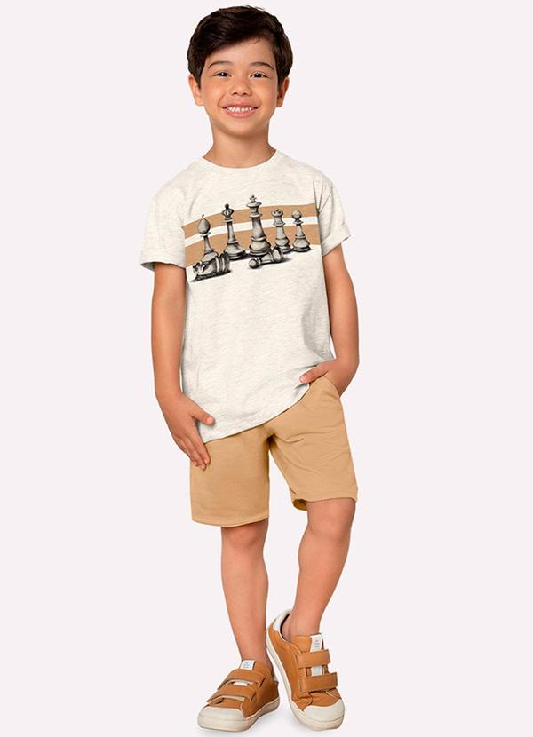 Bermuda Infantil Menino em Algodão Milon Marrom