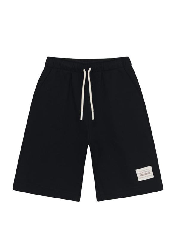 Bermuda Infantil Menino em Moletinho Preto