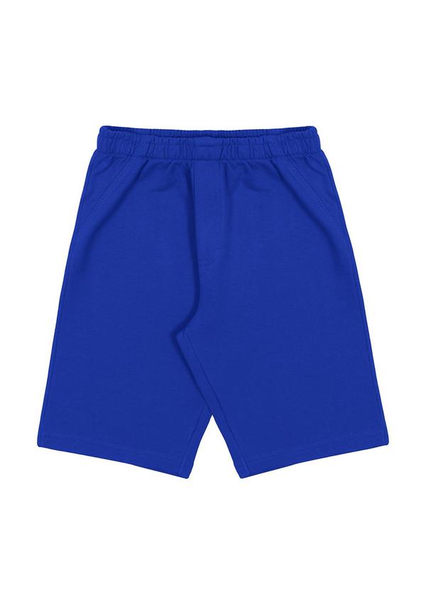 Bermuda Infantil Menino em Moletom Básica Azul