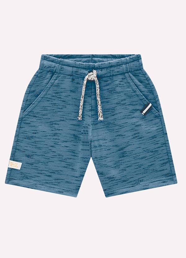 Bermuda Infantil Menino em Moletom Milon Azul