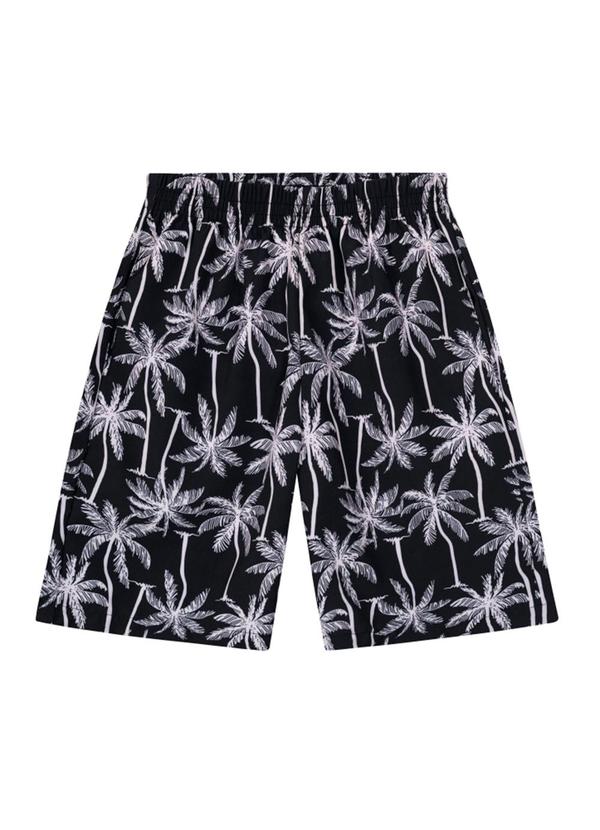 Bermuda Infantil Menino Estampada Preto