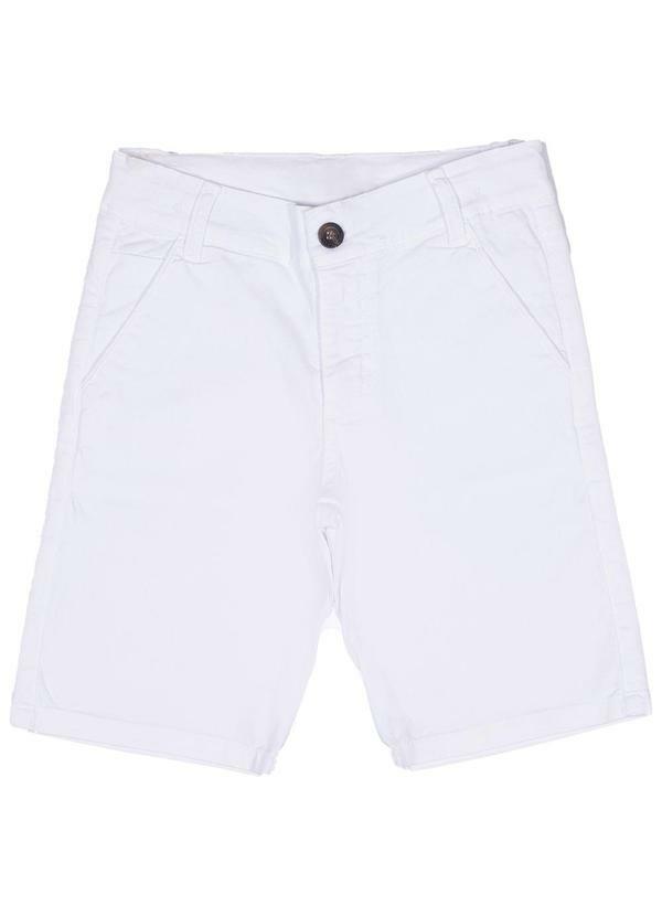 Bermuda Infantil Menino Sarja Branco